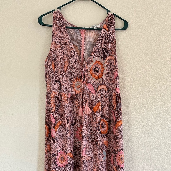 Madewell Lace-Up Ruffle-Hem Sleeveless Midi Dress in Bali Blooms Size 10 Floral - Picture 5 of 10
